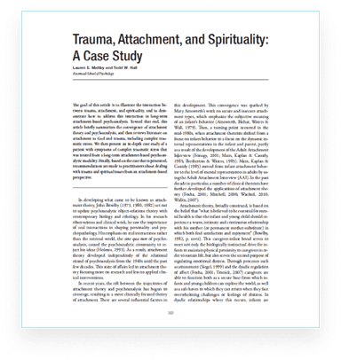 Trauma, Attachment, and Spirituality